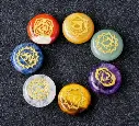 7 Chakren Steine (SET), 1,8cm