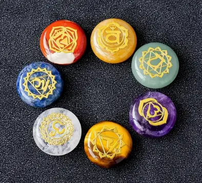 7 Chakren Steine (SET), 1,8cm